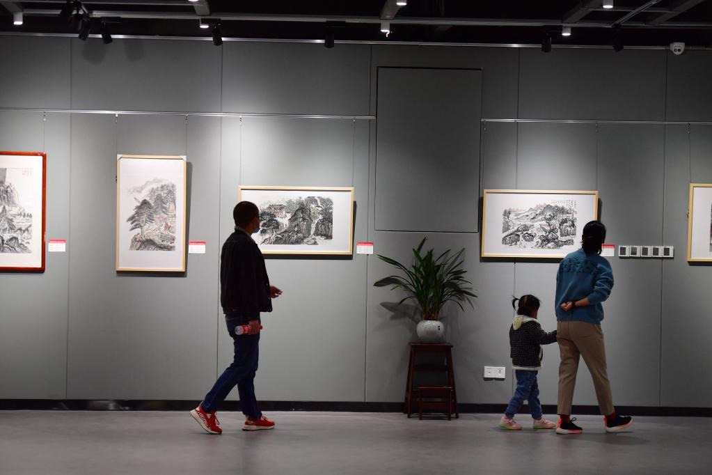 广西柳州市群众艺术馆举行“驻村画展”
